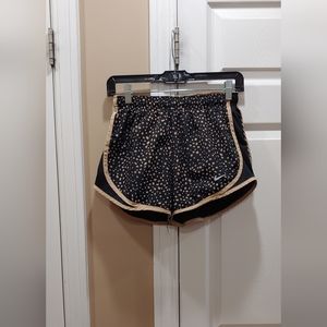 Nike Women's Black and Tan Running Shorts